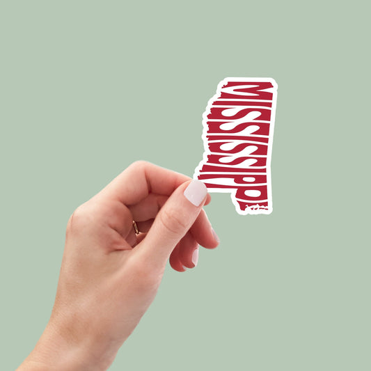 Mississippi State Sticker, Mississippi Decal, State Laptop Stickers, Waterproof Stickers, Aesthetic State Stickers, Computer Stickers