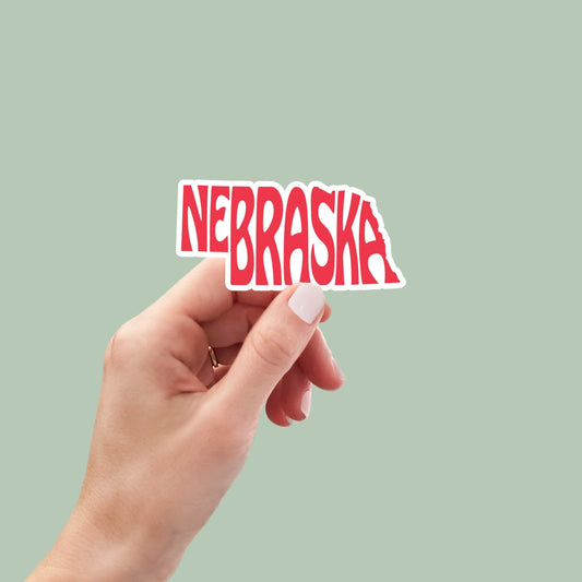 Nebraska State Sticker, Nebraska Decal, State Laptop Stickers, Waterproof Stickers, Aesthetic State Stickers, Computer Stickers