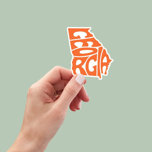 Georgia State Sticker, Georgia Decal, State Laptop Stickers, Waterproof Stickers, Aesthetic State Stickers, Computer Stickers