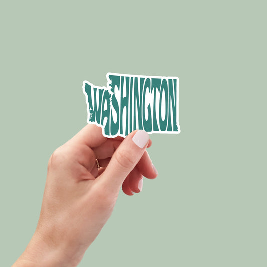 Washington State Sticker, Washington Decal, State Laptop Stickers, Waterproof Stickers, Aesthetic State Stickers, Computer Stickers