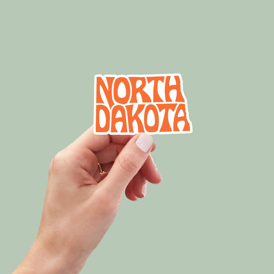 North Dakota State Sticker, North Dakota Decal, State Laptop Stickers, Waterproof Stickers, Aesthetic State Stickers, Computer Stickers