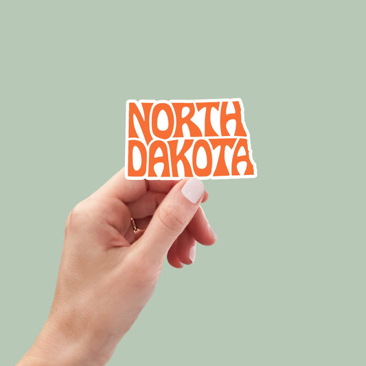North Dakota State Sticker, North Dakota Decal, State Laptop Stickers, Waterproof Stickers, Aesthetic State Stickers, Computer Stickers