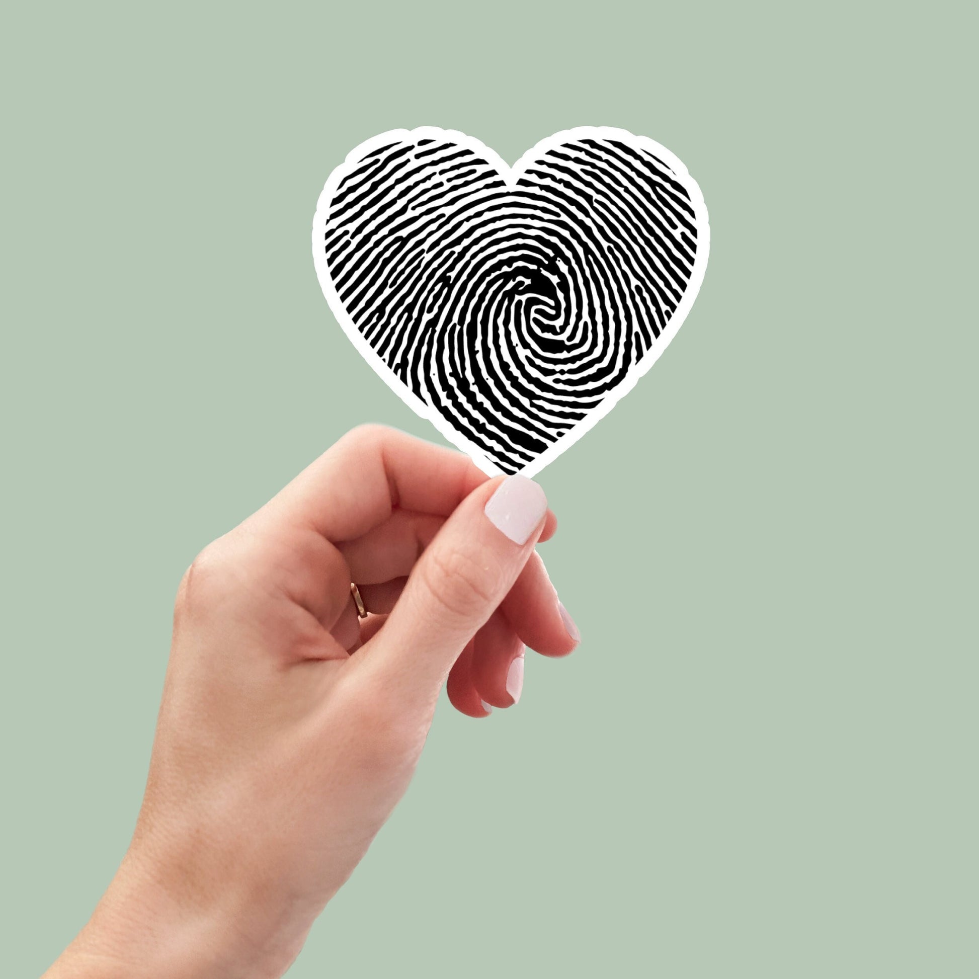Heart Finger Print sticker, laptop stickers, water bottle stickers, planner stickers, aesthetic stickers, computer stickers, car stickers