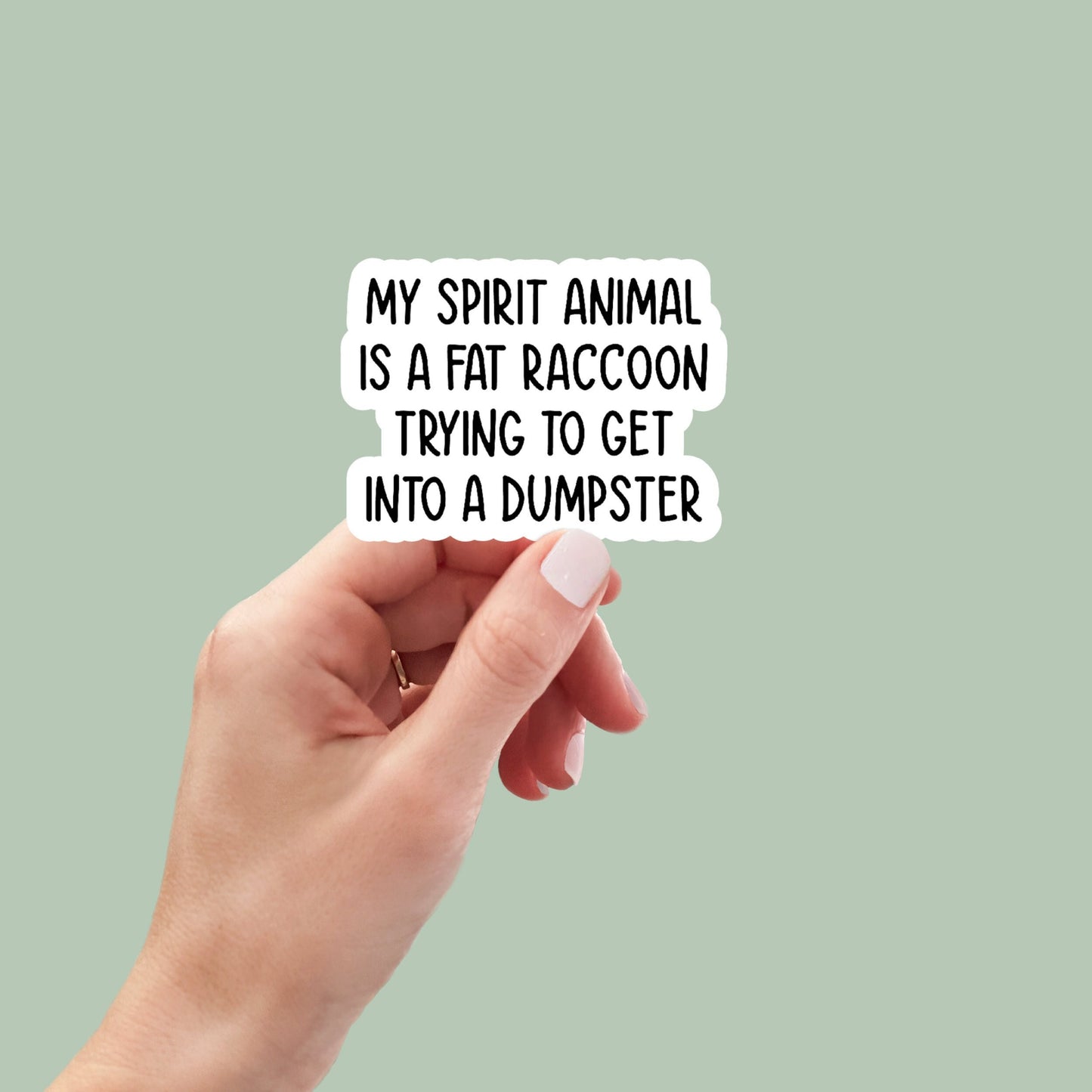 Raccoon spirit animal sticker, laptop stickers, water bottle stickers, snarky stickers, sarcastic stickers, funny stickers, Kindle stickers