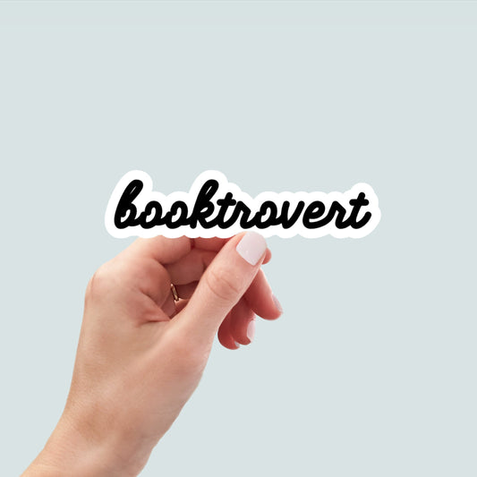 Booktrovert Sticker, book laptop decals, water bottle stickers, funny stickers, book stickers, planner stickers, introvert stickers, bookish