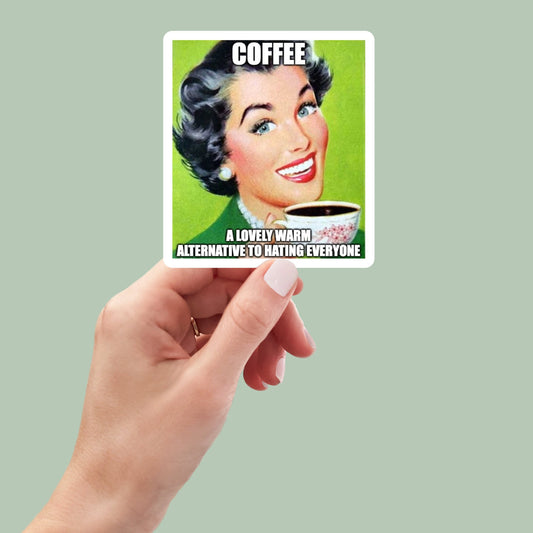 coffee a lovely alternative sticker, funny stickers, water bottle stickers, laptop stickers, planner stickers, decals, sarcastic stickers