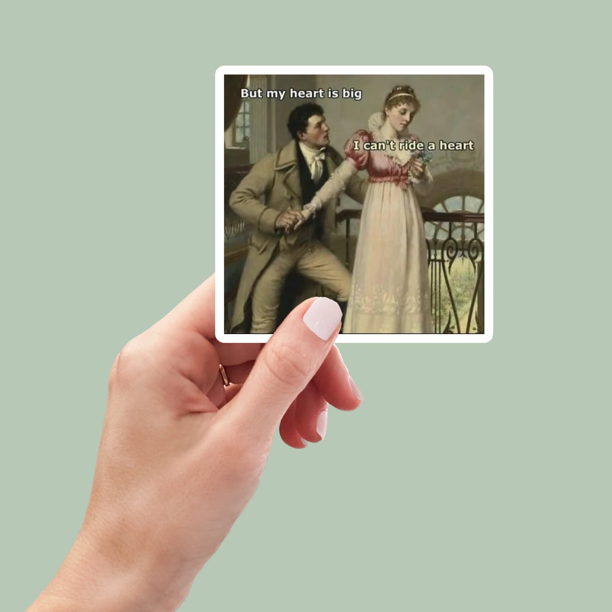 Can't Ride a Heart vinyl sticker, laptop stickers, funny stickers, sarcastic sticker, funny gift, snarky sticker, car sticker