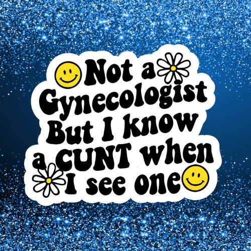 Not a Gynecologist vinyl sticker, laptop stickers, funny stickers, sarcastic sticker, funny gift, snarky sticker, kindle sticker, aesthetic