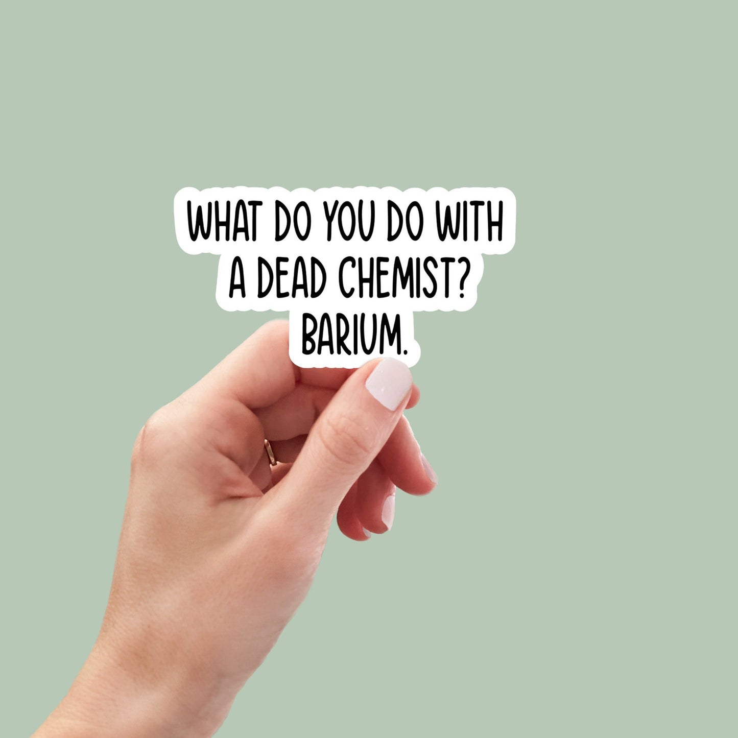 dead chemist sticker, laptop stickers, funny stickers, science stickers, sarcastic gift, funny gift, nerd, steminist, car stickers