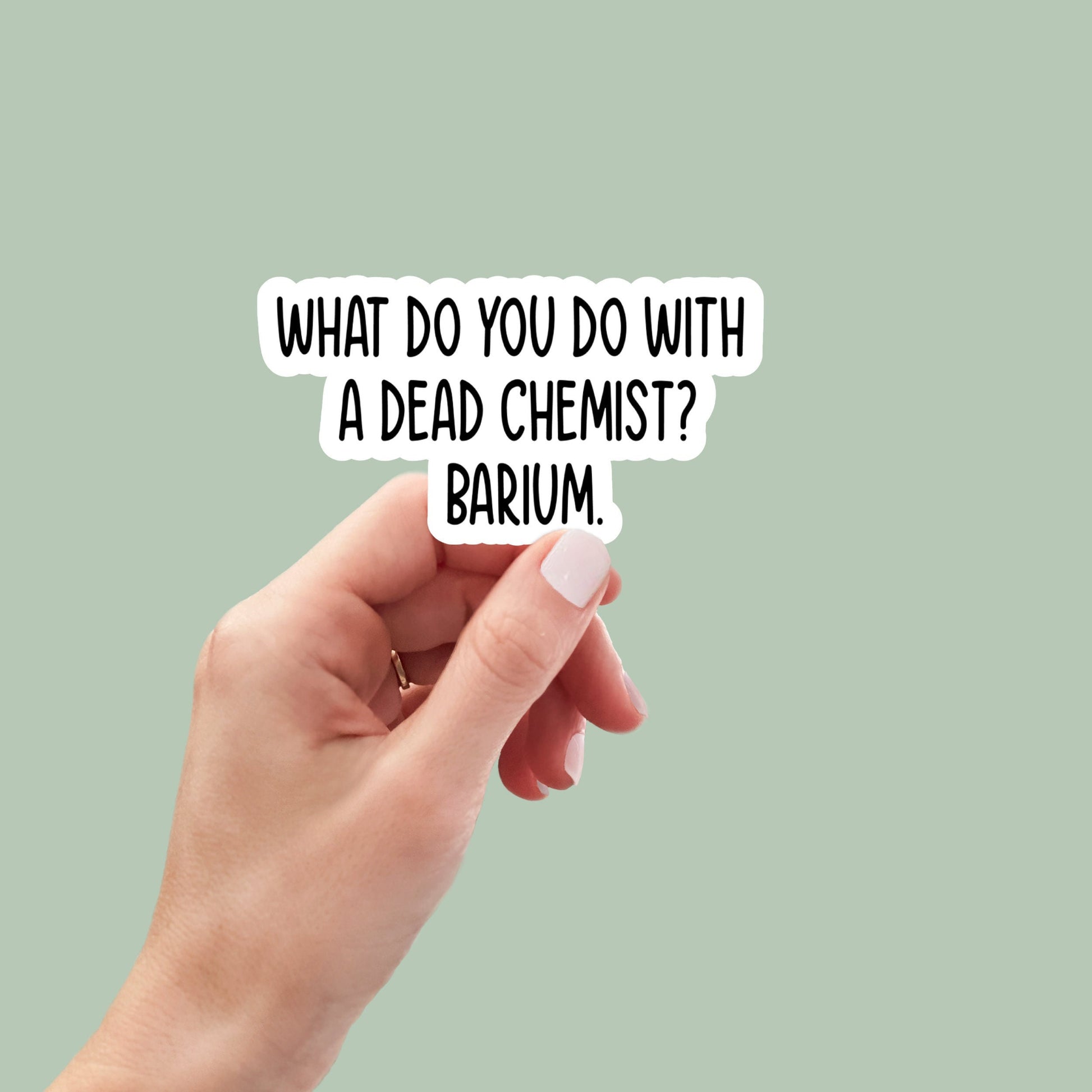 dead chemist sticker, laptop stickers, funny stickers, science stickers, sarcastic gift, funny gift, nerd, steminist, car stickers