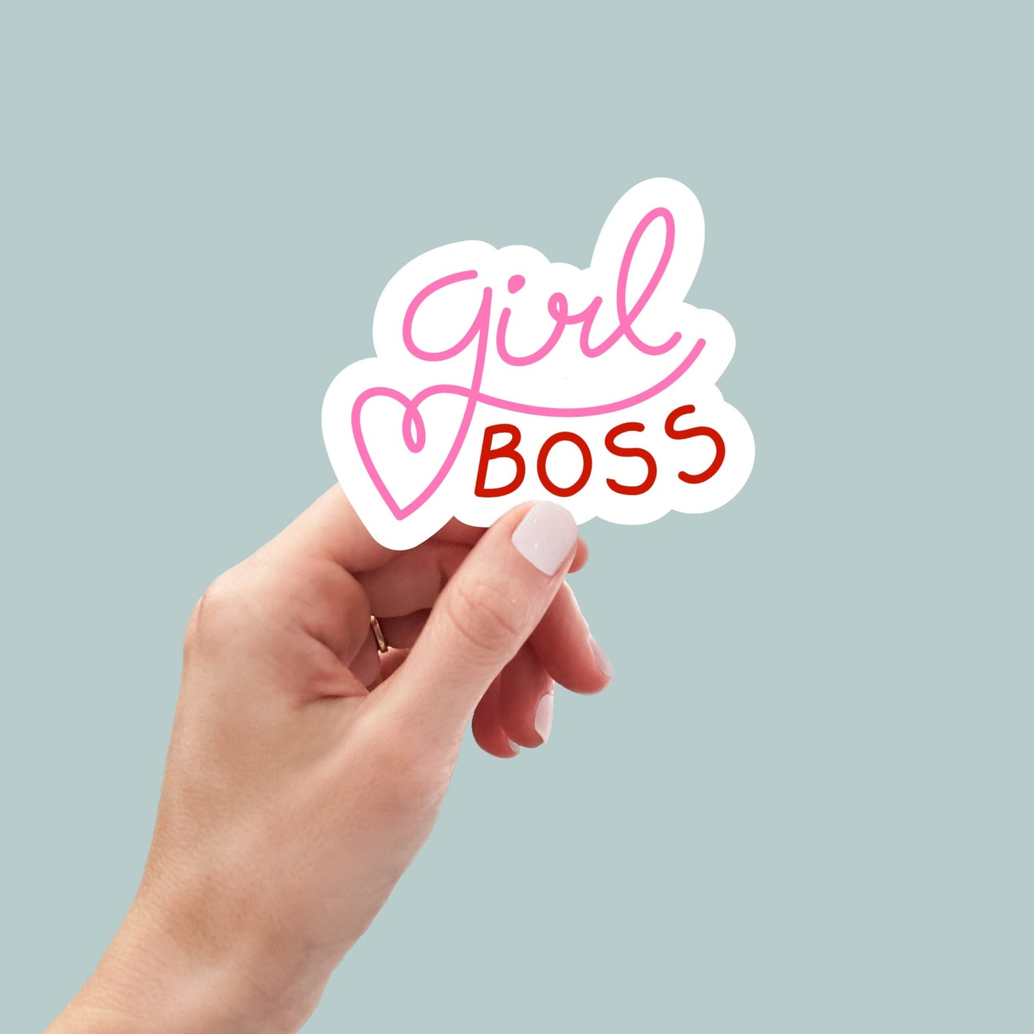 girl boss heart ssticker, boss sticker, laptop stickers, funny sticker, car sticker, water bottle stickers, cute stickers, planner stickers