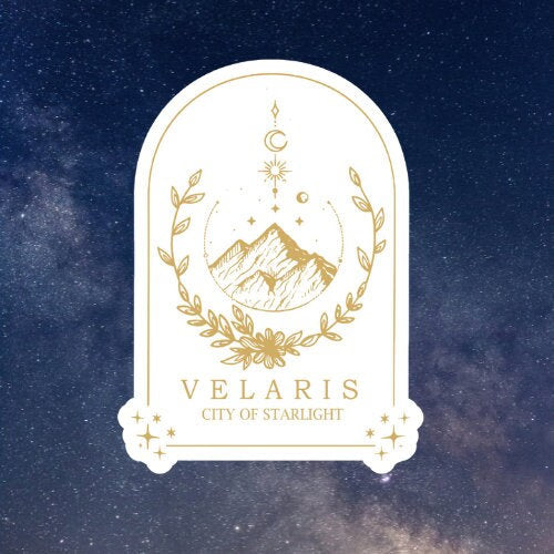 Velaris City of Starlight ACOTAR Inspired, book laptop decals, water bottle stickers, book stickers, journaling stickers, kindle stickers