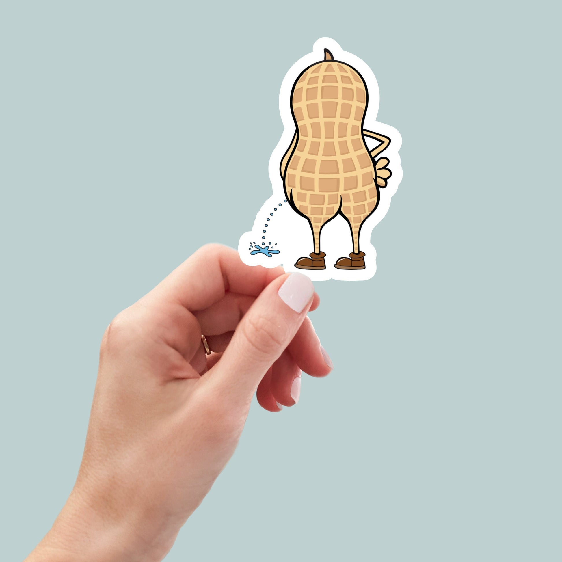 pee nut sticker, Water Bottle Sticker, Decals, Laptop Sticker, Funny Stickers, sarcastic stickers, snarky stickers, cute stickers