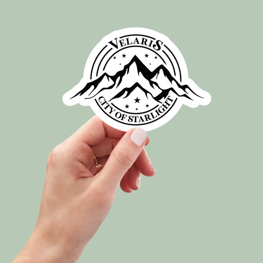 Velaris City of Starlight ACOTAR, book laptop decals, water bottle stickers, book stickers, journaling stickers, kindle stickers
