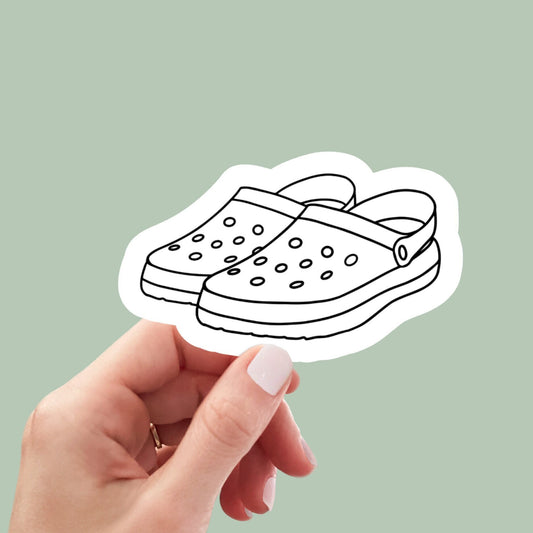 Crocs sticker, funny sticker, water bottle sticker, laptop sticker, sarcastic stickers, kindle sticker, snarky