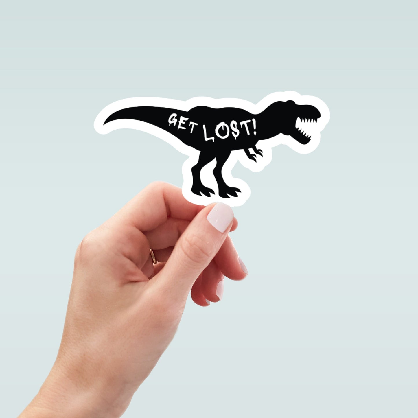 get lost waterproof vinyl sticker, laptop sticker, laptop stickers, funny stickers, sarcastic stickers, snarky stickers, kindle stickers