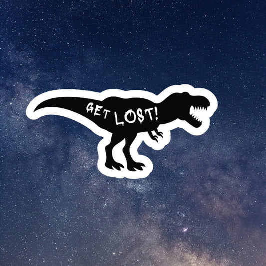 get lost waterproof vinyl sticker, laptop sticker, laptop stickers, funny stickers, sarcastic stickers, snarky stickers, kindle stickers