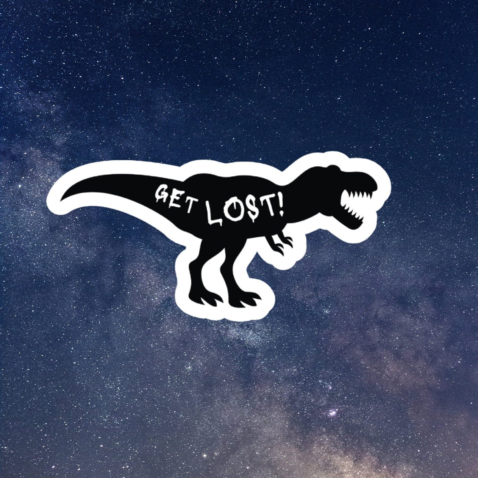 get lost waterproof vinyl sticker, laptop sticker, laptop stickers, funny stickers, sarcastic stickers, snarky stickers, kindle stickers