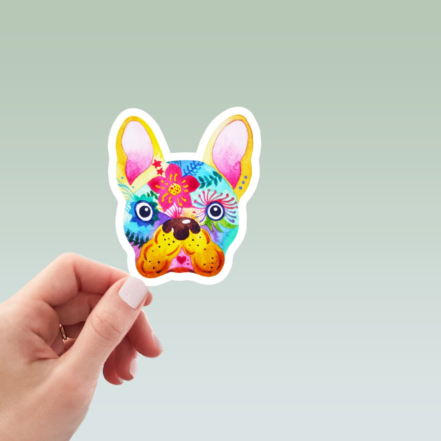 French Bulldog Sticker, Frenchie Mom Sticker, Cute Frenchie Sticker, Sticker, Bulldog gift, waterproof vinyl sticker
