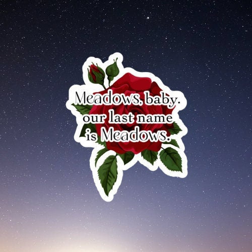 Meadows Baby Book Inspired Waterproof Vinyl Sticker, laptop stickers, haunting adeline, kindle sticker, smut, romance
