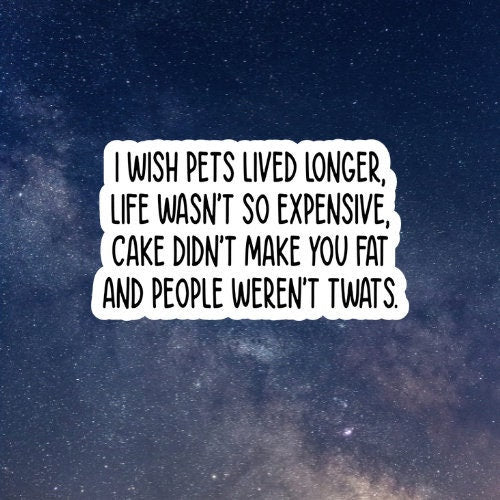 wish people weren't twats waterproof vinyl sticker, Funny Stickers, Sarcasm Stickers, Sarcastic Stickers, Funny Laptop Sticker, Funny Decals