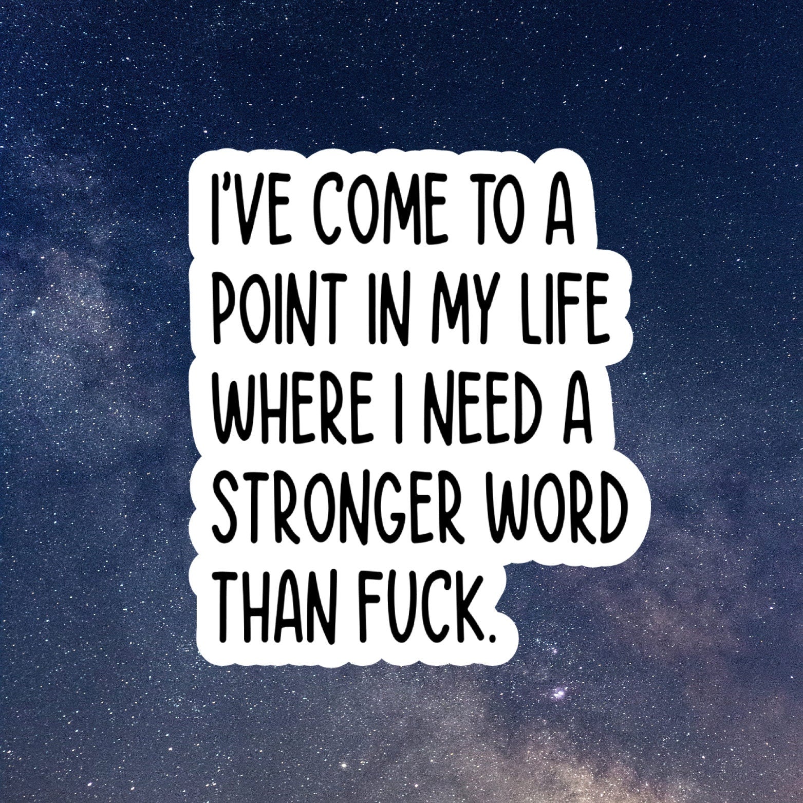 stronger than the word f*ck waterproof sticker, Funny Stickers, Sarcasm Stickers, Sarcastic Stickers, kindle stickers, Funny Laptop Stickers