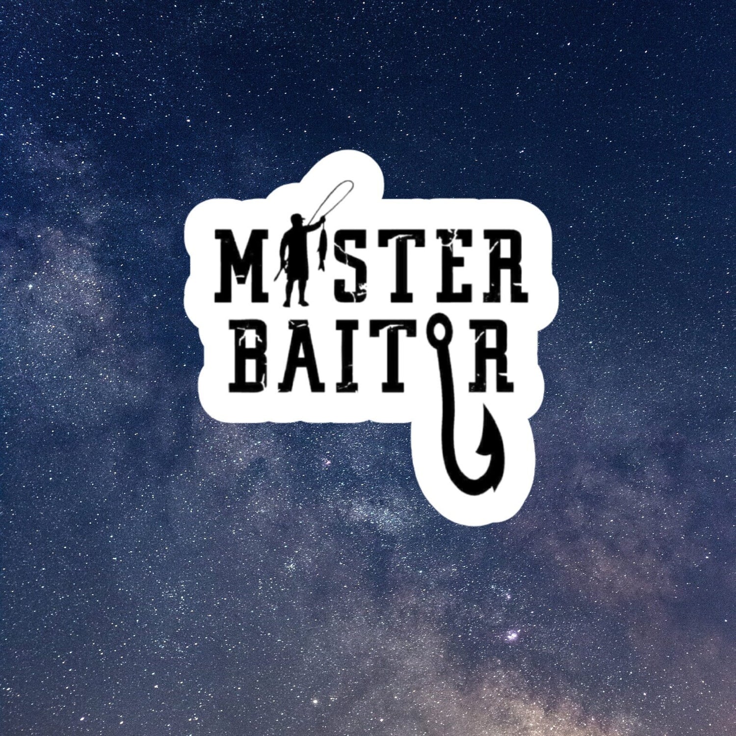 master baiter fishing sticker, laptop sticker, water bottle sticker, cooler sticker, fishing sticker, funny sticker, decals