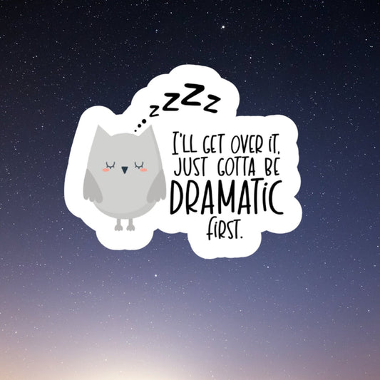 dramatic owl sticker