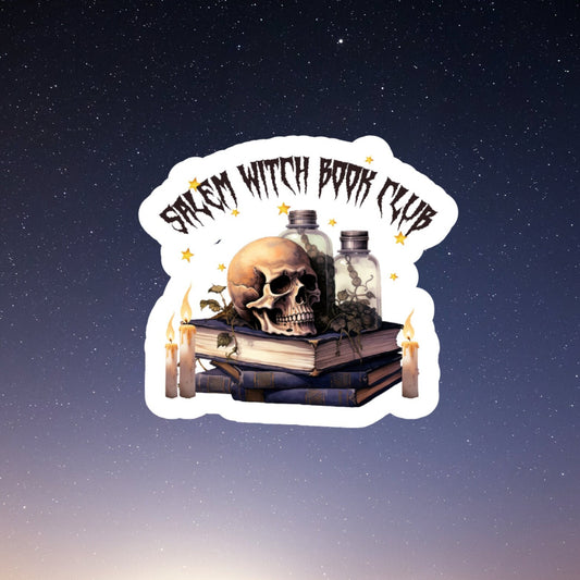 Salem witch book club, Bookish Stickers, car stickers, water bottle stickers, funny stickers, book stickers, kindle stickers, witchy