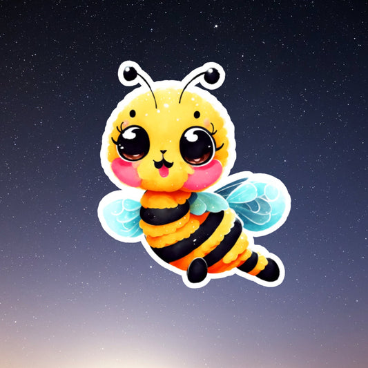 cute bee Sticker, Water Bottle Sticker, bee Stickers, bee Decal, Laptop Sticker, Funny Stickers, Best Friend Gift
