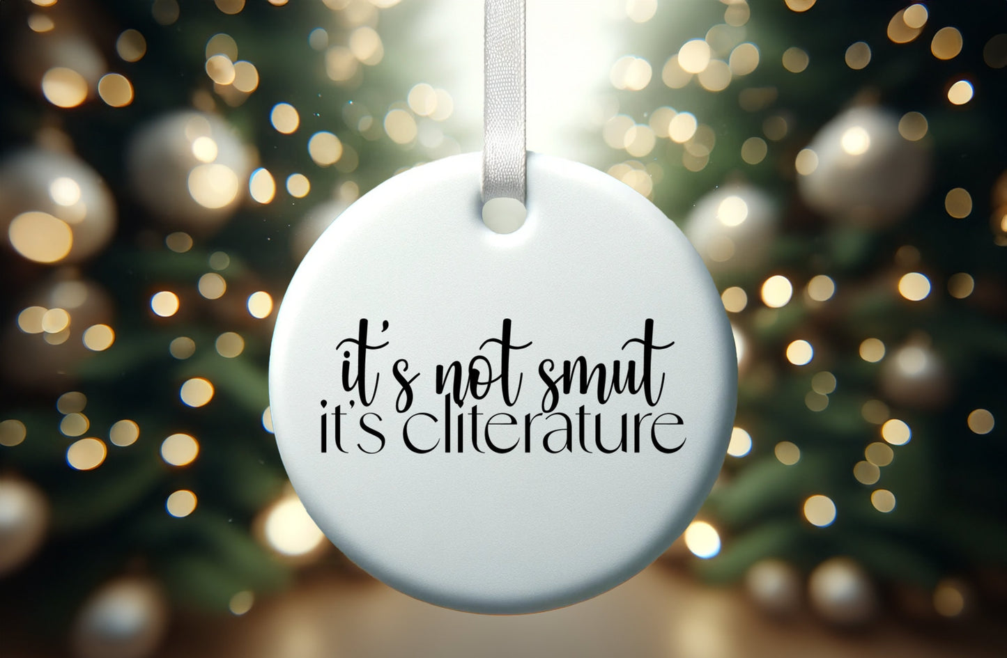 it's not smut its cliterature book Inspired ornament, funny ornament, funny gift, smut ornament gift, inappropriate ornament exchange