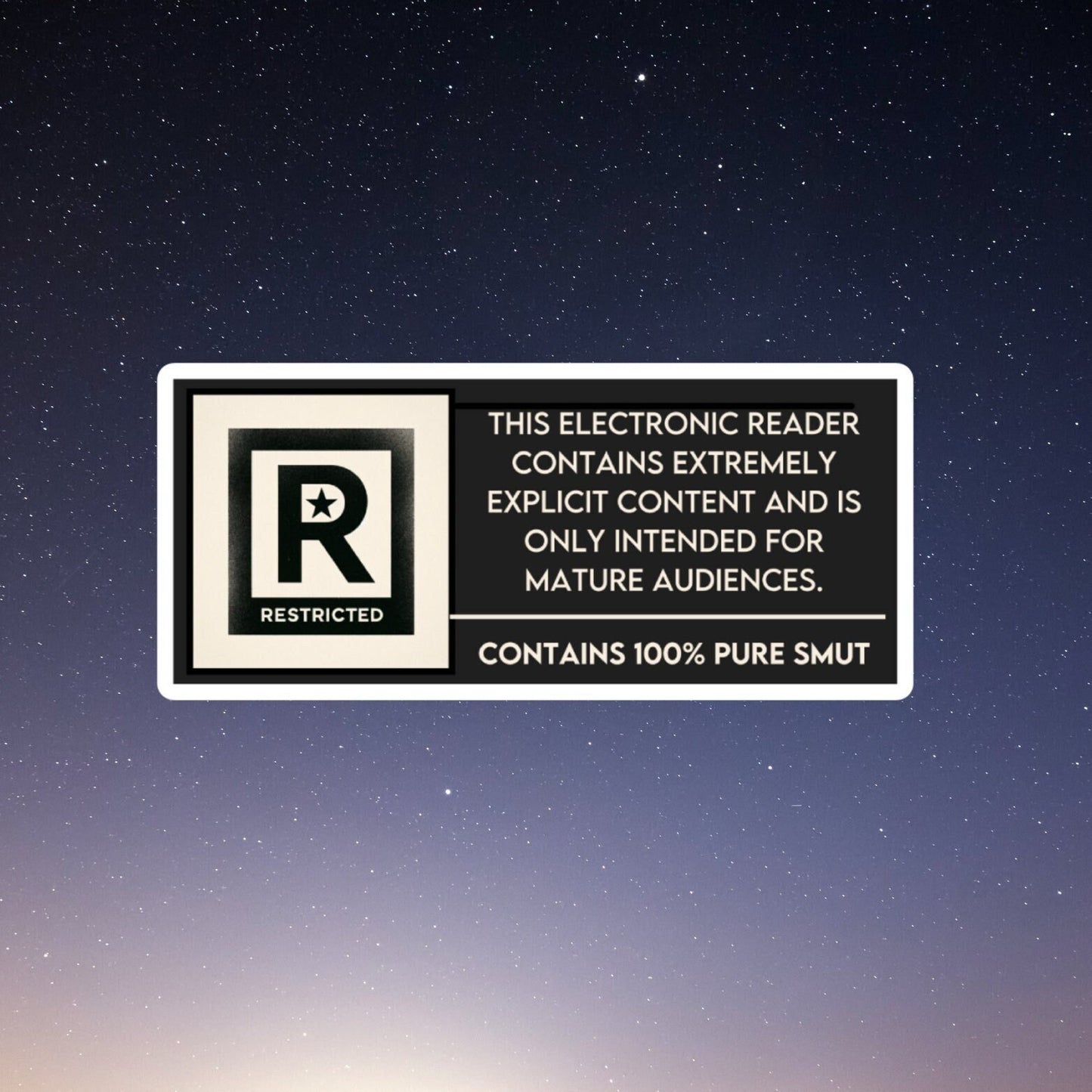 Rated R Contains Explicit Smut Sticker, Smutty Books, Book Lover Gift, Smut Love, Spicy Books, Bookish Merch, Kindle Sticker, Laptop Sticker