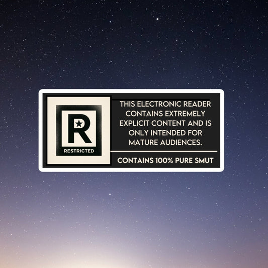 Rated R Contains Explicit Smut Sticker, Smutty Books, Book Lover Gift, Smut Love, Spicy Books, Bookish Merch, Kindle Sticker, Laptop Sticker