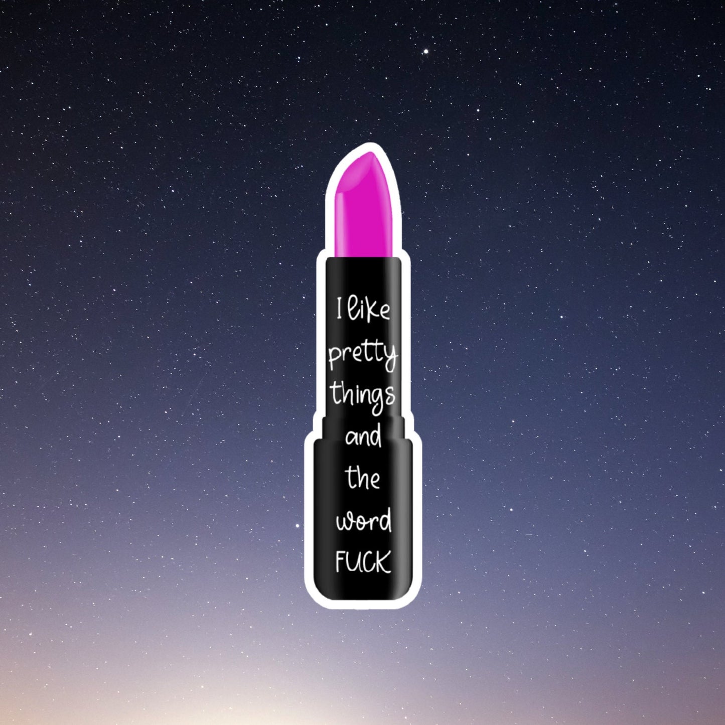 I like pretty things and the word f*ck, funny sticker, water bottle sticker, laptop sticker, sarcastic stickers, kindle sticker, snarky
