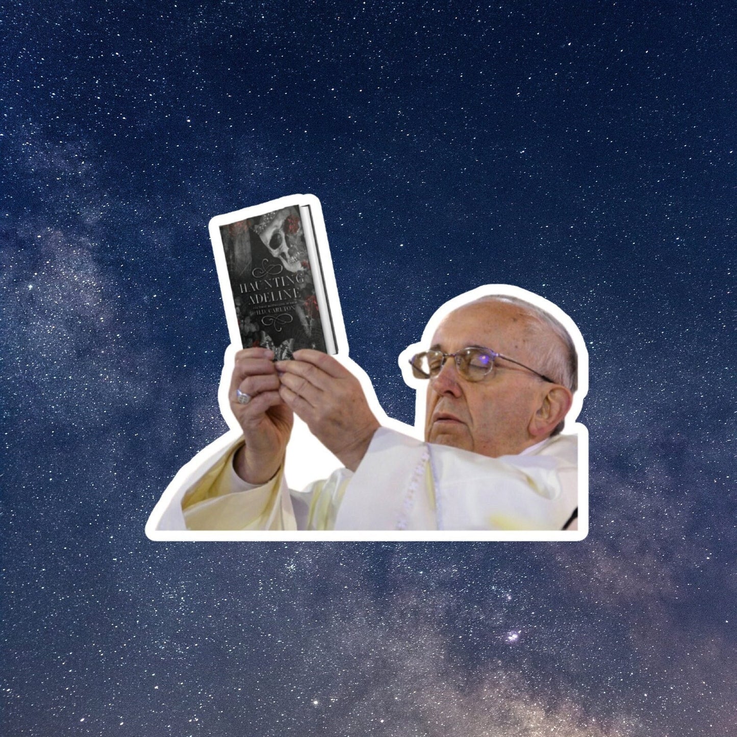 Haunting Adeline pope meme inspired smut, laptop stickers, funny stickers, sarcastic sticker, funny gift, kindle sticker, smut stickers