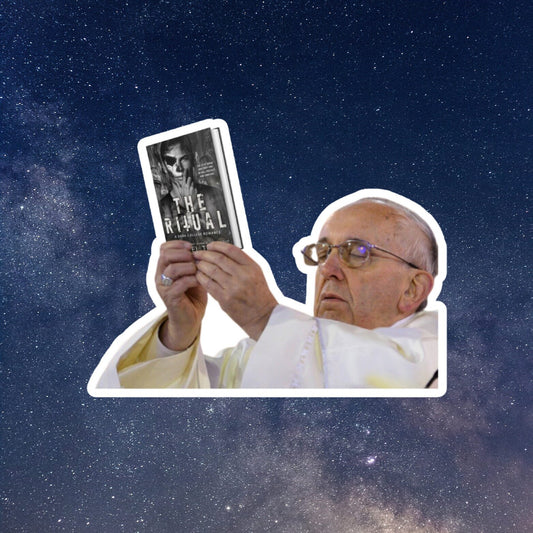 the ritual book pope meme inspired smut, laptop stickers, funny stickers, sarcastic sticker, funny gift, kindle sticker, smut stickers