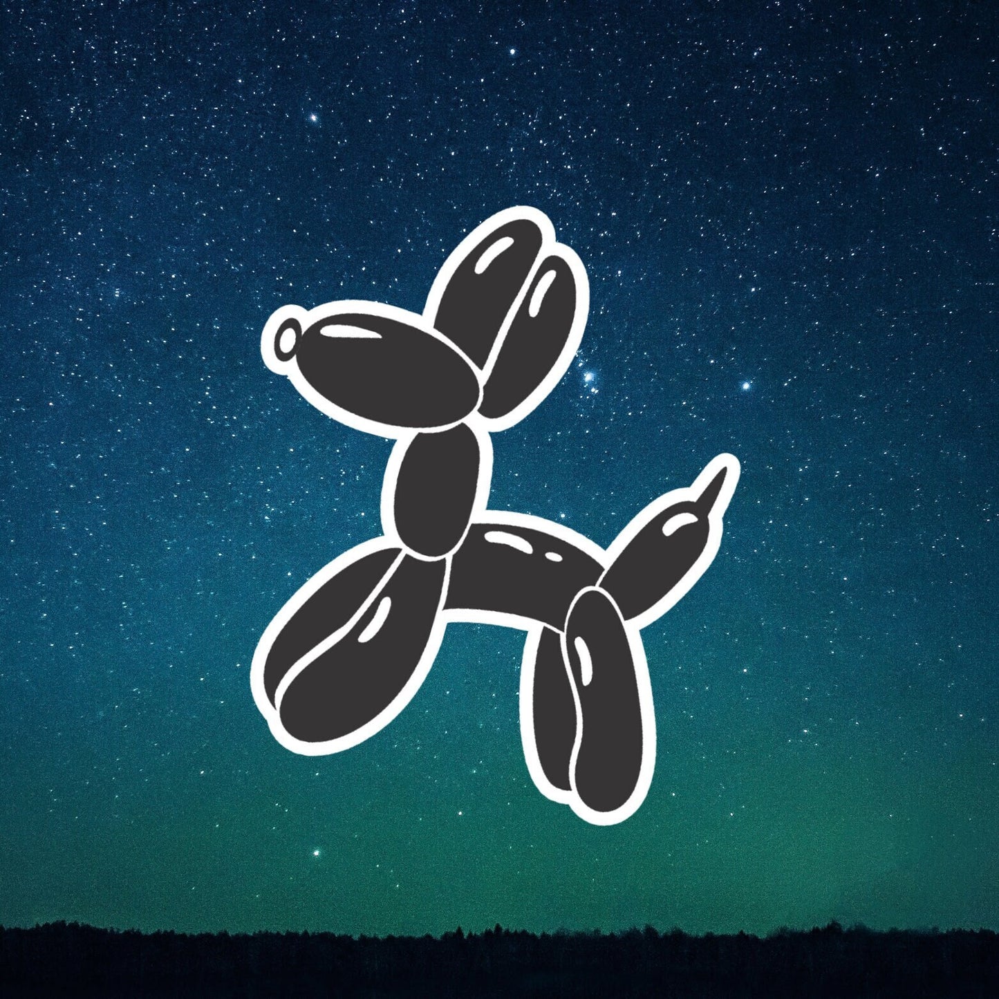 balloon dog sticker, laptop stickers, water bottle stickers, dog stickers, pet stickers, funny stickers, Stanley Cup accessories