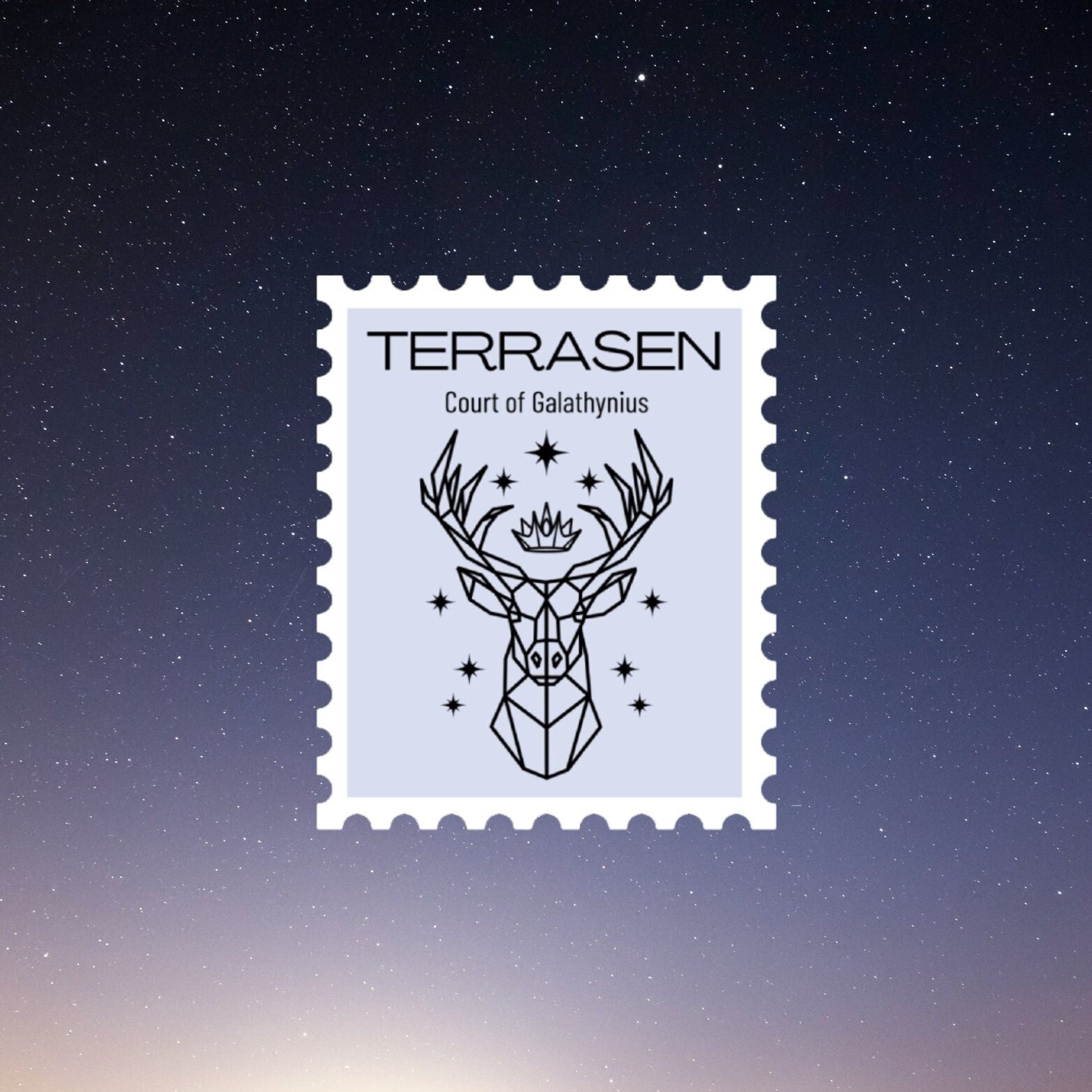 Terrasen Stamp Sticker VINYL STICKER Sarah j Maas Throne of Glass City TOG Aelin Fireheart Court of Galathynius sjm Bookish Booktok Books