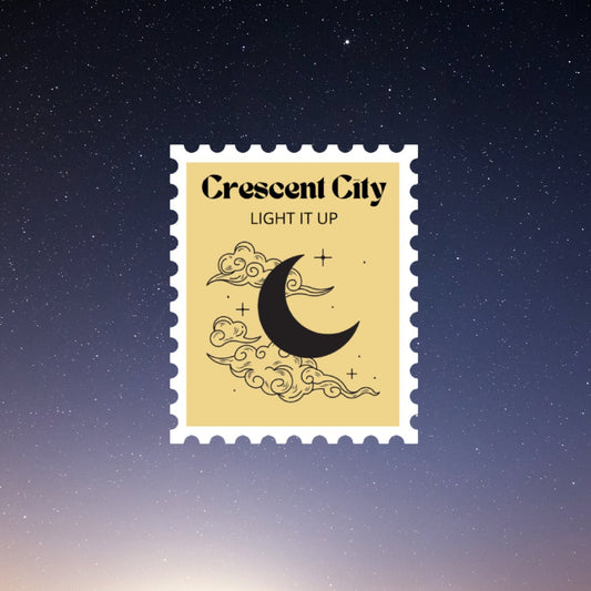 Crescent City Stamp Sticker VINYL STICKER City of Starlight ACOTAR Sarah J Maas House of Flame and Shadow, romantasy, booktok, bookworm