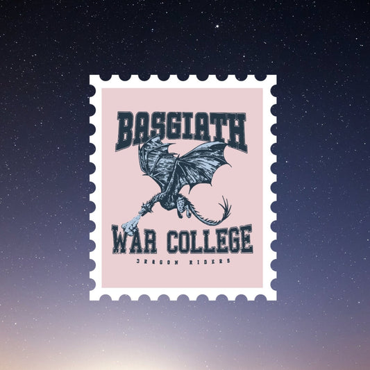 Basgiath War College Stamp Sticker, Fourth Wing Inspired Sticker, Waterproof Vinyl Sticker, Kindle Sticker, Funny Bookish Gift