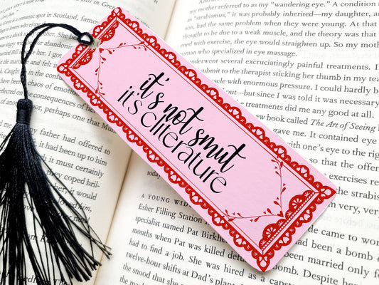it's not smut it's cliterature bookmark, smut, metal bookmark, reading, book lover gift, bookish, cute bookmarks
