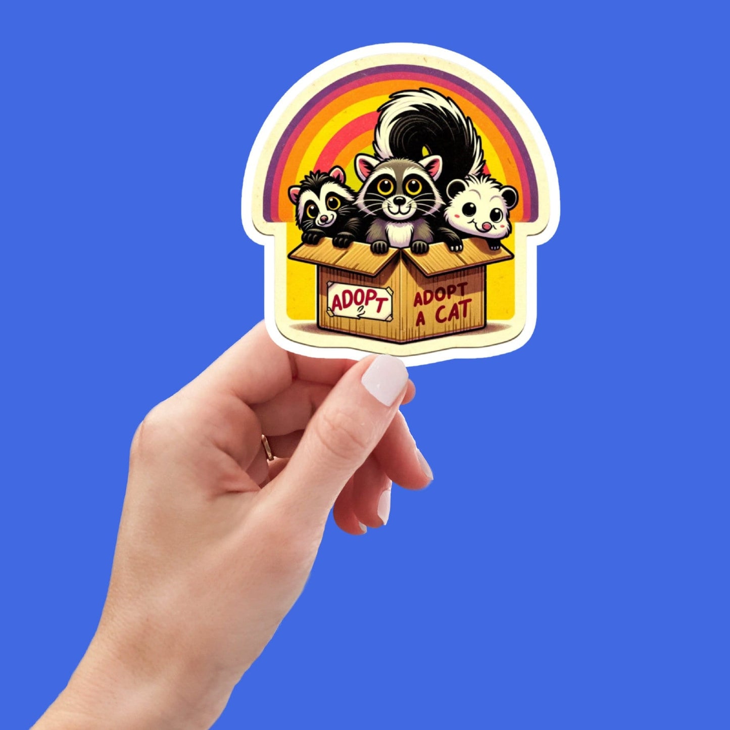 adopt a cat, Funny Stickers, Sarcasm Stickers, Sarcastic Stickers, Funny Laptop Sticker, water bottle Stickers, Funny Quotes
