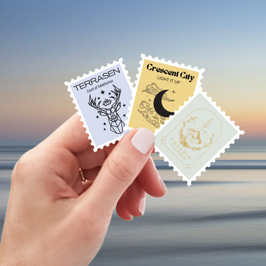 SJM Cities Stamp Sticker Pack VINYL STICKER Velaris City of Starlight Terrasen Court of Galathynius Crescent City Light it Up Booktok