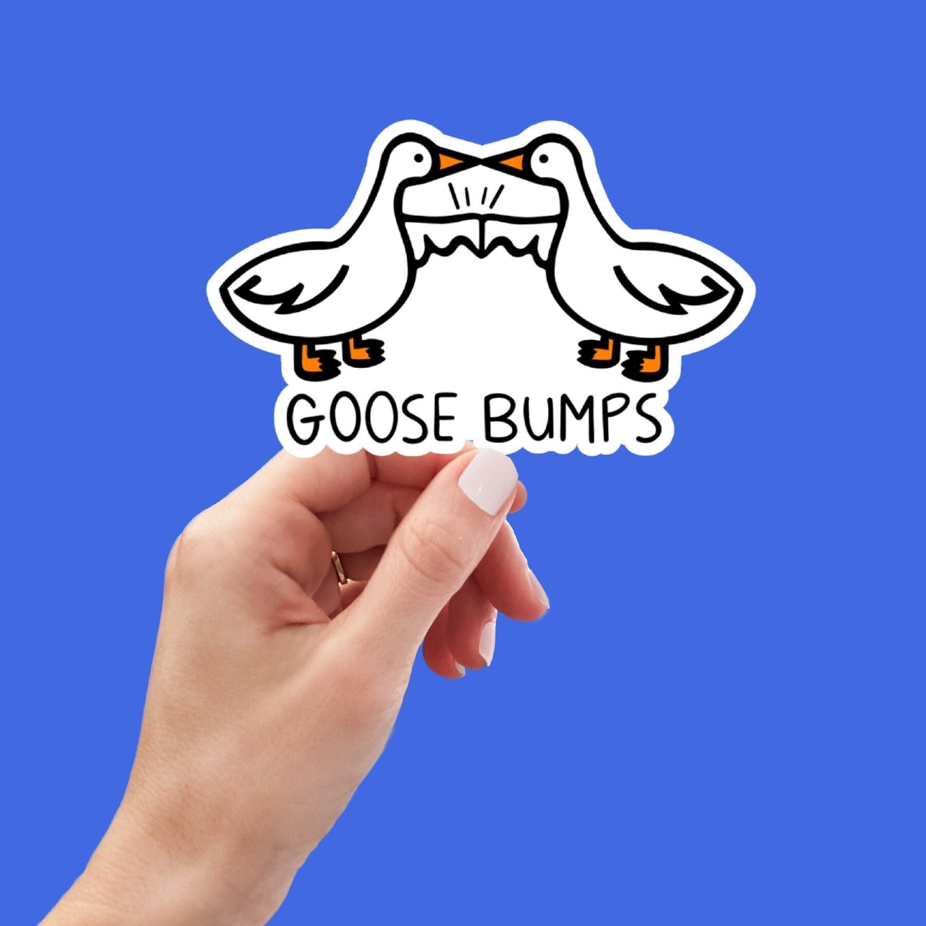 Goose Bumps Vinyl Sticker, Funny Stickers, Sarcasm Stickers, Sarcastic Stickers, Meme Stickers, Laptop Stickers, Waterproof Decals