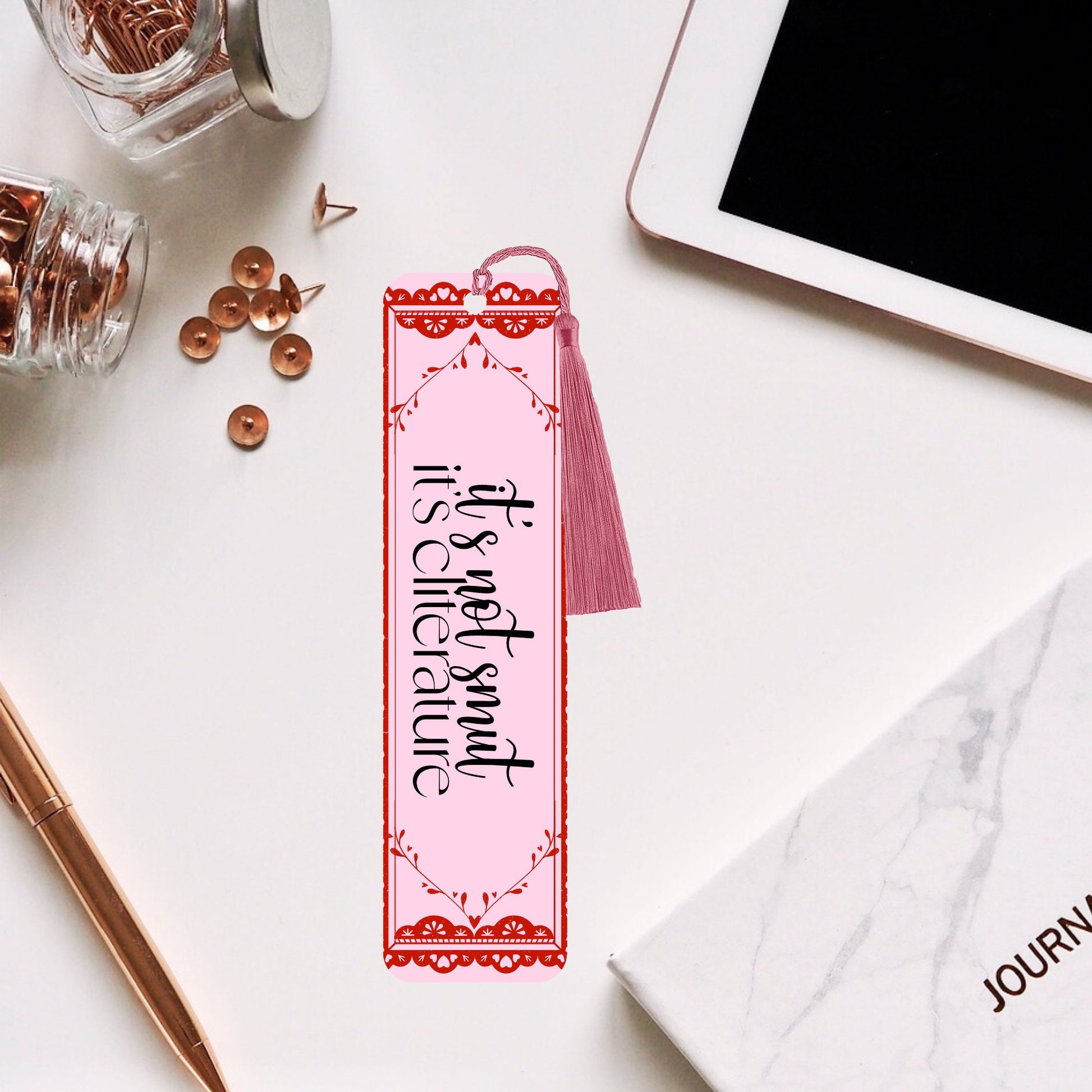it's not smut it's cliterature bookmark, smut, metal bookmark, reading, book lover gift, bookish, cute bookmarks