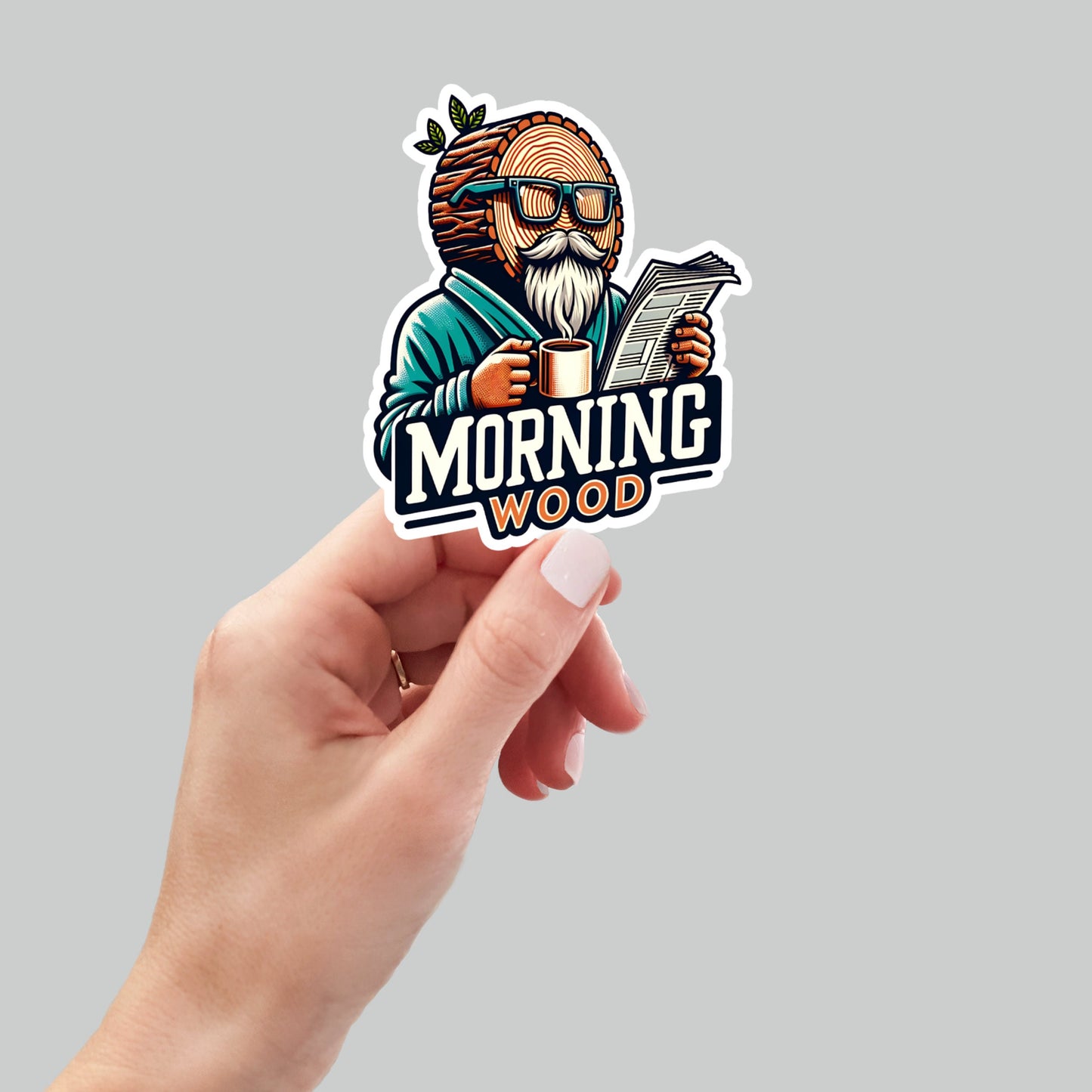 morning wood Funny Stickers, Sarcasm Stickers, Sarcastic Stickers, Yeti Stickers, Funny Laptop Sticker, Hydroflask Stickers, Kindle stickers