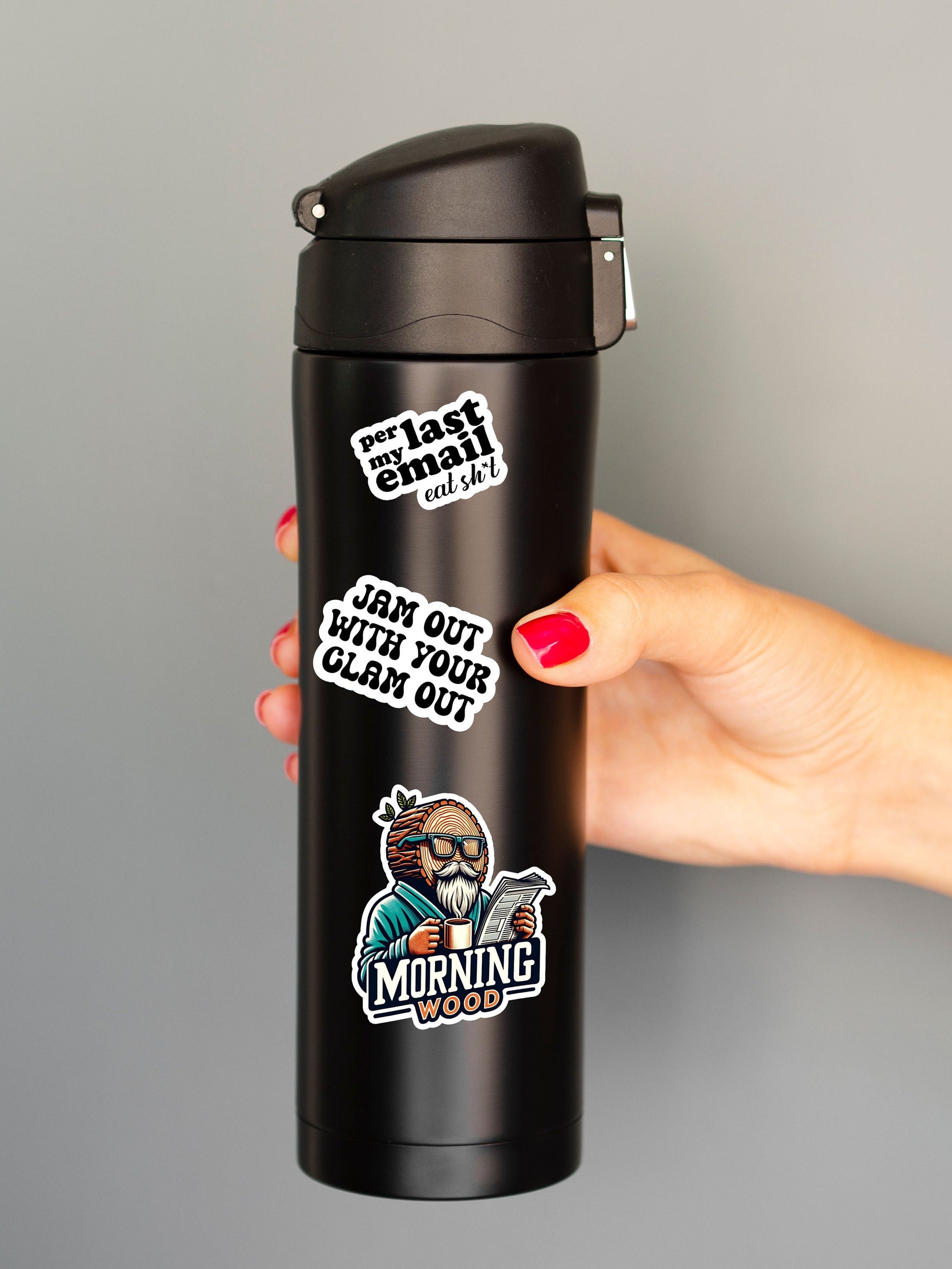 morning wood Funny Stickers, Sarcasm Stickers, Sarcastic Stickers, Yeti Stickers, Funny Laptop Sticker, Hydroflask Stickers, Kindle stickers