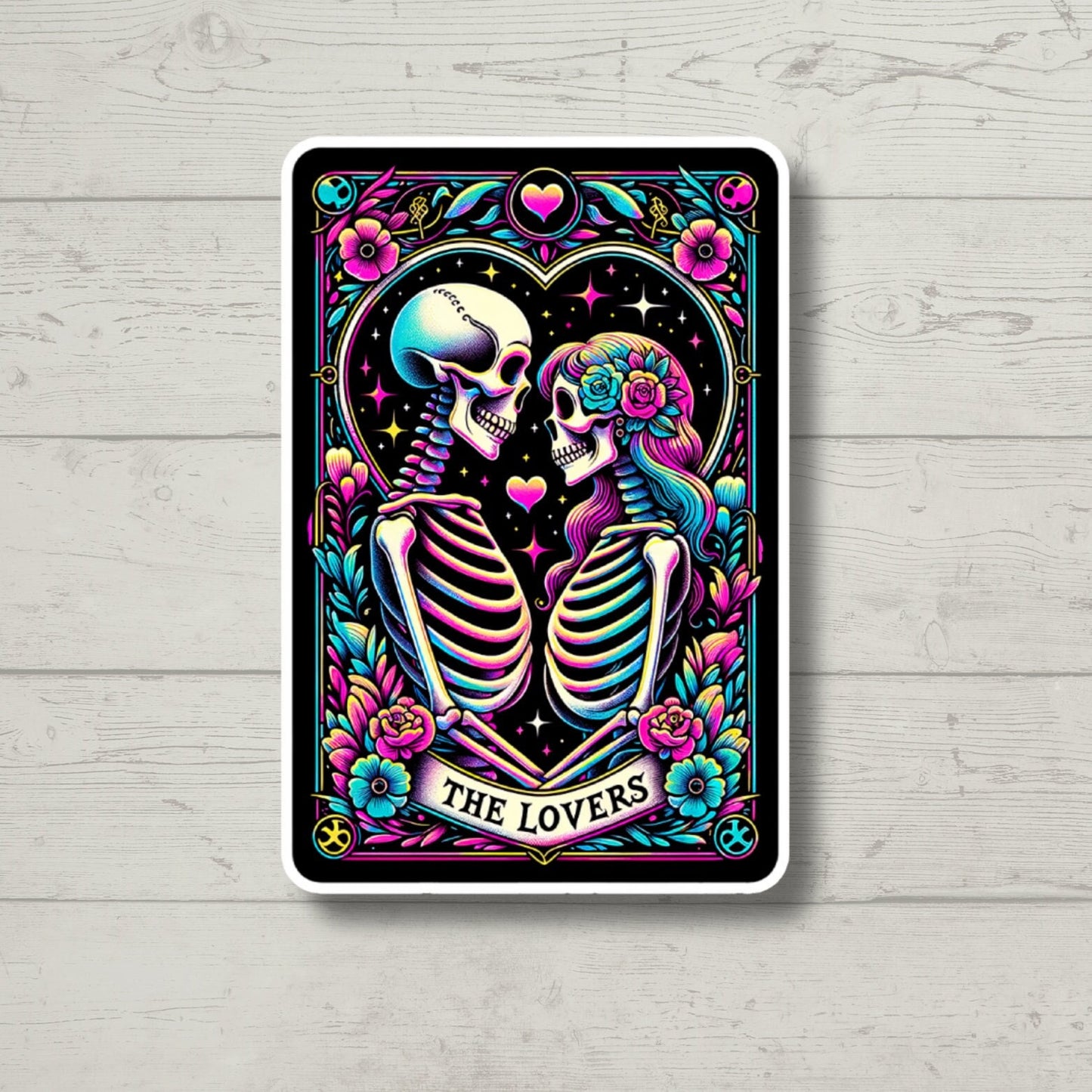 lovers tarot card dark romance vinyl sticker, laptop sticker, funny stickers, kindle sticker, reading, bookish, smut stickers