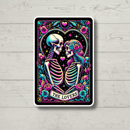 lovers tarot card dark romance vinyl sticker, laptop sticker, funny stickers, kindle sticker, reading, bookish, smut stickers