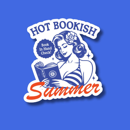 hot bookish summer sticker